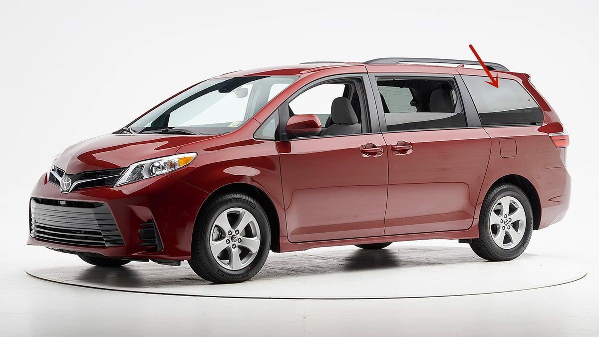 Movable Driver Left Side Quarter Window Quarter Glass Compatible with Toyota Sienna 2011-2020 Models
