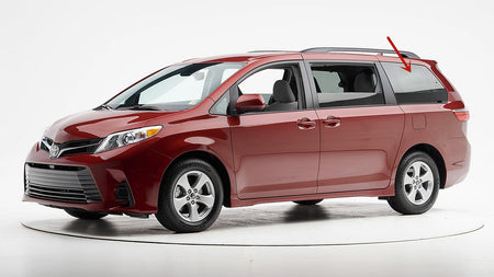 Movable Driver Left Side Quarter Window Quarter Glass Compatible with Toyota Sienna 2011-2020 Models