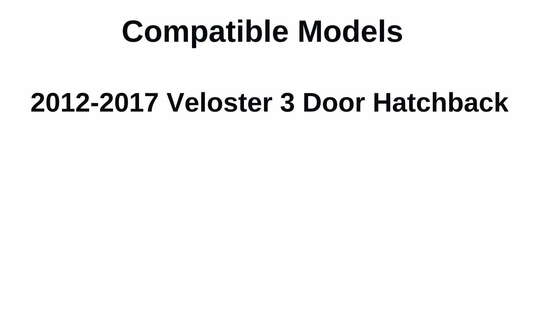 Passenger Right Side Rear Door Window Door Glass Compatible with Hyundai Veloster 2012-2017 Models