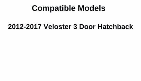 Passenger Right Side Rear Door Window Door Glass Compatible with Hyundai Veloster 2012-2017 Models
