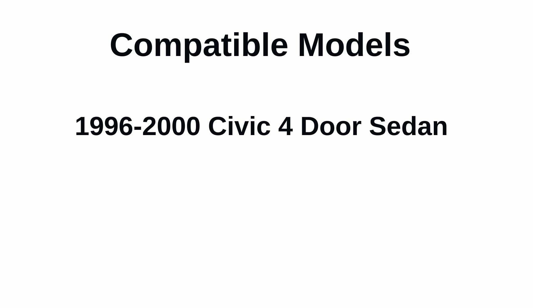 Driver Left Side Front Door Window Door Glass Compatible with Honda Civic 4 Door Sedan 1996-2000 Models