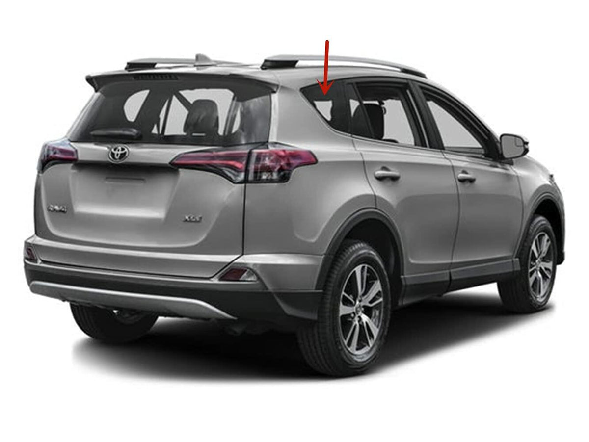 OEM Passenger Right Side Quarter Window Glass Compatible with Toyota RAV4 2013-2018 Models