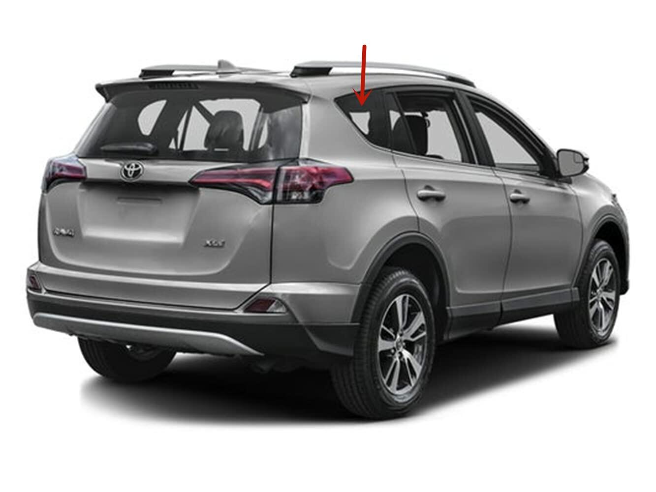OEM Passenger Right Side Quarter Window Glass Compatible with Toyota RAV4 2013-2018 Models
