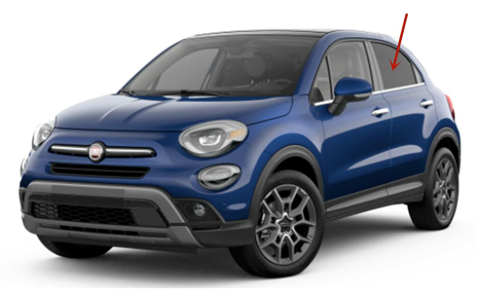 Privacy Driver Left Side Rear Door Window Door Glass Compatible with Fiat 500X 2016-2023 Models