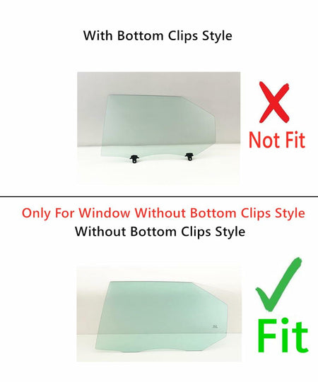 Driver Left Side Rear Door Window Door Glass Compatible with Kia Forte 4 Door Hatchback 2011-2013 Models