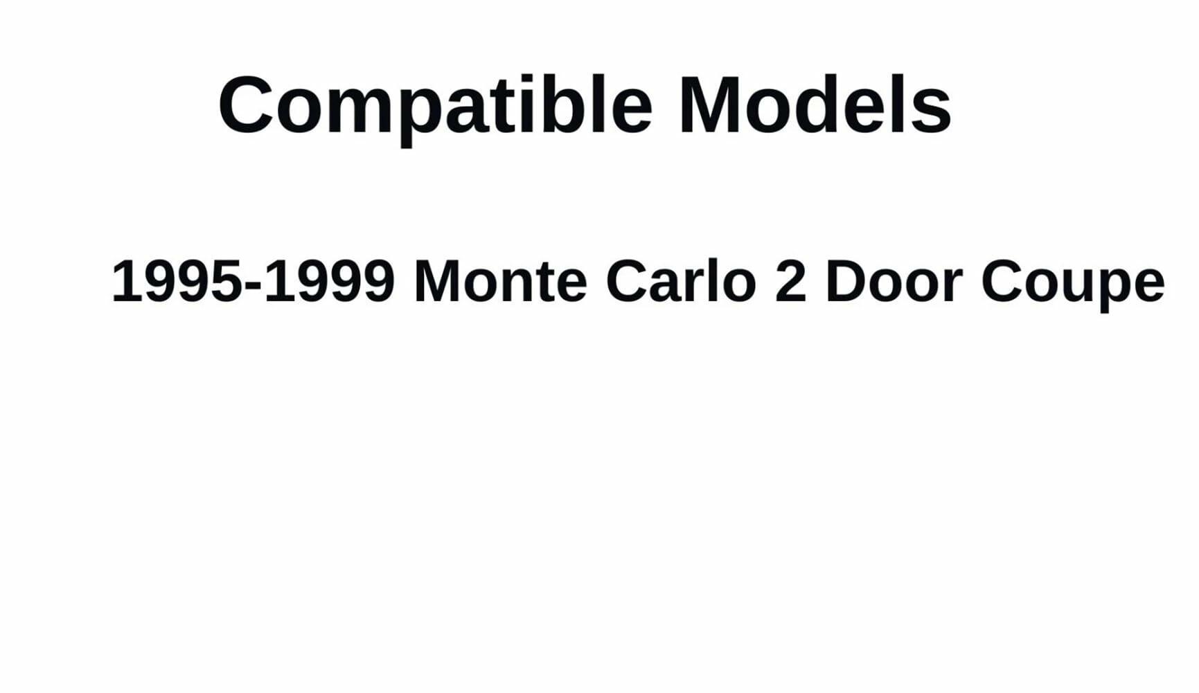 Driver Left Side Door Window Door Glass Compatible with Chevrolet Monte Carlo 2 Door Coupe 1995-1999 Models