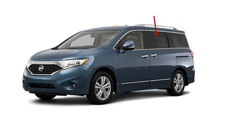 Driver Left Side Rear Sliding Cargo Door Window Door Glass Compatible with Nissan Quest 2011-2014 Models / Quest 2015-2017 Models