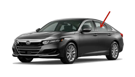 Driver Left Side Rear Door Window Door Glass Compatible with Honda Accord 4 Door Sedan 2018-2025 Models