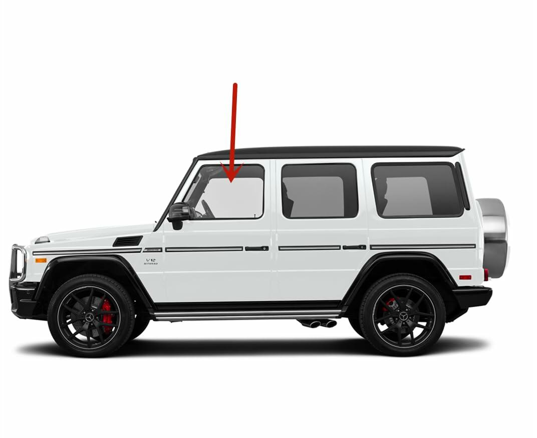 Front Door Window Door Glass Compatible with Mercedes Benz G500 G55AMG G550 G63AMG 2002-2018 Models