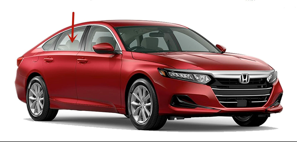 Passenger Right Side Rear Door Window Door Glass Compatible with Honda Accord 4 Door Sedan 2018-2025 Models