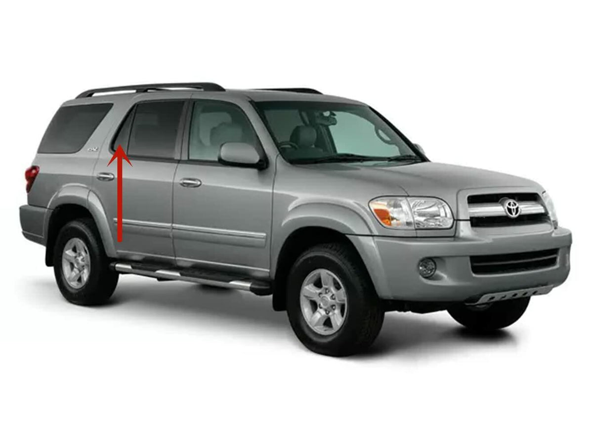Passenger Right Side Rear Vent Window Vent Glass Compatible with Toyota Sequoia 2001-2007 Models