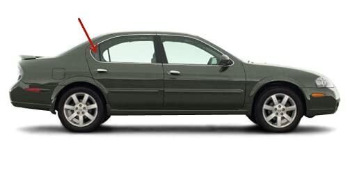 Passenger Right Side Rear Vent Glass Vent Window Compatible with Nissan Maxima/Infiniti I30 4 Door Sedan 1995-1999 Models