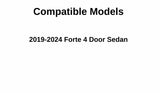 Driver Left Side Rear Door Window Door Glass Compatible with Kia Forte 2019-2024 4-Door Sedan Models