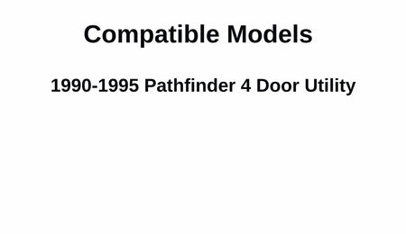 Driver Left Side Rear Vent Window Vent Glass Compatible with Nissan Pathfinder 4 Door Utility 1990-1995 Models