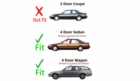 Driver Left Side Front Door Window Door Glass Compatible with Honda Accord 4 Door Sedan/Wagon 1990-1993 Models