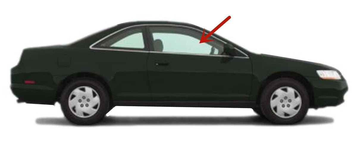 Passenger Right Side Door Window Door Glass Compatible with Honda Accord 2 Door Coupe 1998-2002 Models
