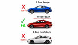 Driver Left Side Rear Door Window Door Glass Compatible with Honda Civic 2016-2021 / Insight 2019-2022 4 Door Sedan Models