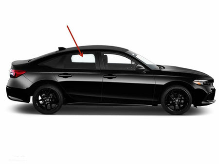 Passenger Right Side Rear Door Window Door Glass Compatible with Honda Civic 4 Door Sedan 2022-2026 Models