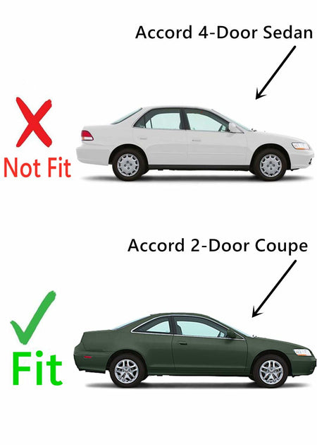 Passenger Right Side Door Window Door Glass Compatible with Honda Accord 2 Door Coupe 1998-2002 Models
