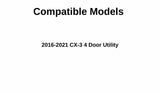 Privacy Passenger Right Side Rear Door Window Door Glass Compatible with Mazda CX-3 2016-2021 Models