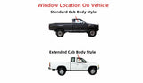 Passenger Right Side Front Door Window Door Glass Compatible with Nissan Pathfinder 1987-1995 Models/Nissan 850 Pickup 1986-1997 Models