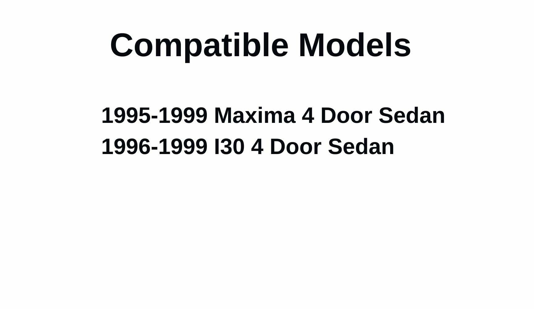 Driver Left Side Rear Door Window Door Glass Compatible with Nissan Maxima/Infiniti I30 1995-1999 Models