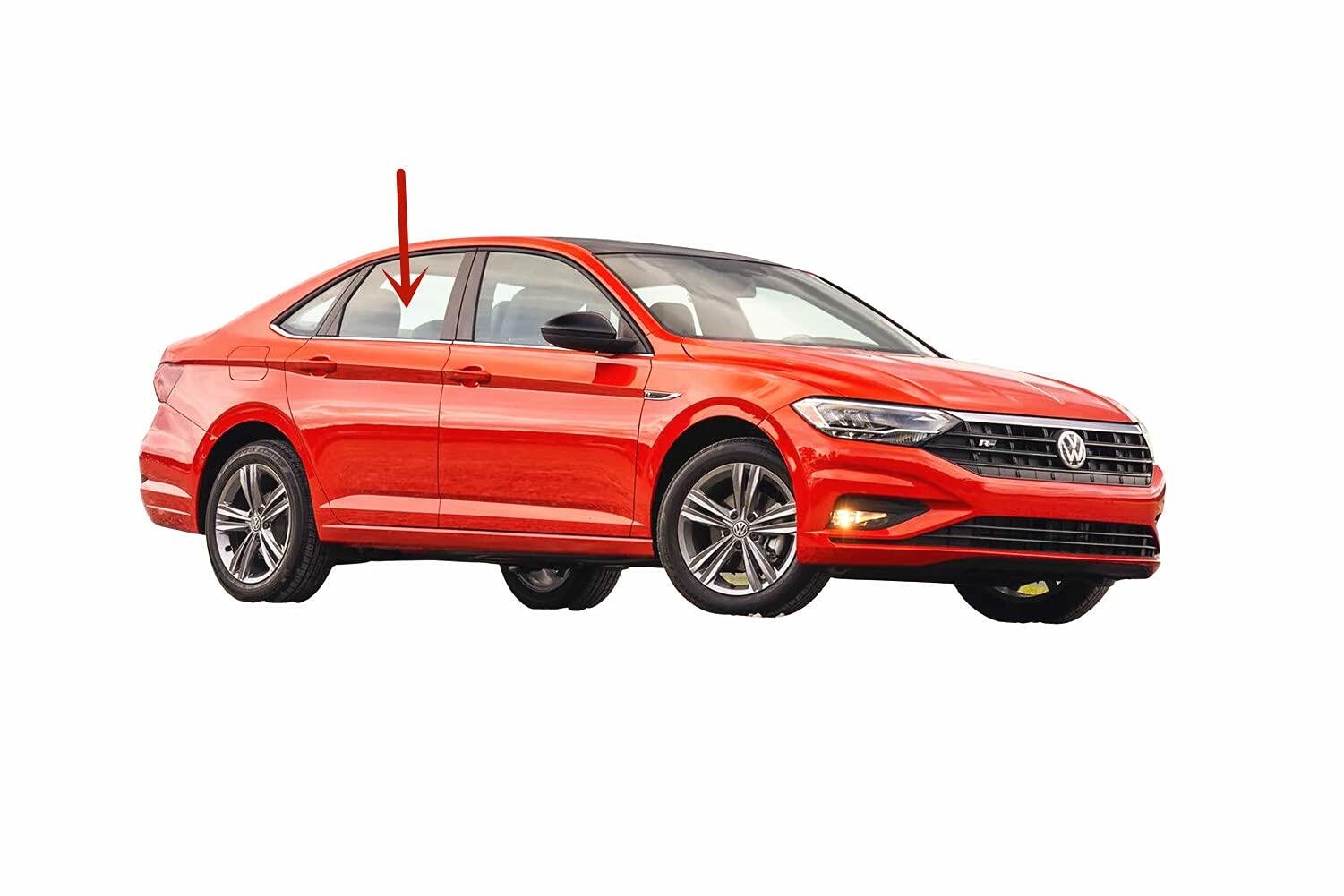 Passenger Right Side Rear Door Window Door Glass Compatible with Volkswagen Jetta 4 Door Sedan 2019-2026 Models