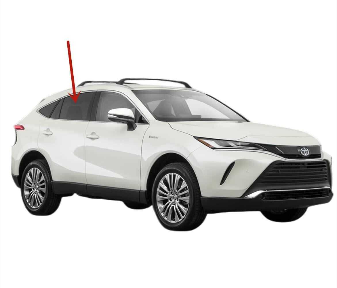 Privacy Passenger Right Side Rear Door Window Door Glass Compatible with Toyota Venza 2021-2024 Models
