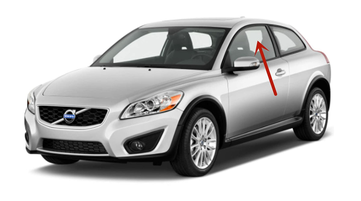 Driver Left Side Door Window Door Glass Compatible with Volvo C30 2 Door Hatchback 2008-2013 Models