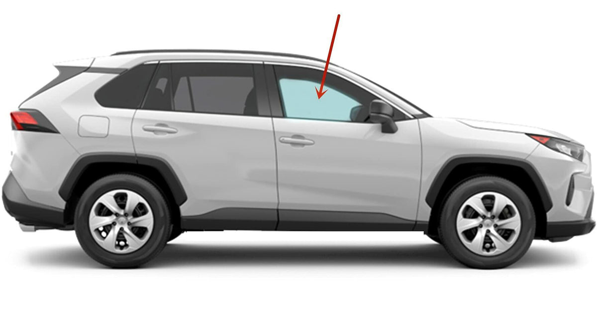 Passenger Right Side Front Door Window Door Glass Compatible with Toyota RAV4 / RAV4 Hybrid 2019-2025 Models ( Not Fit Rav4 Prime Or Plug-in Hybrid )