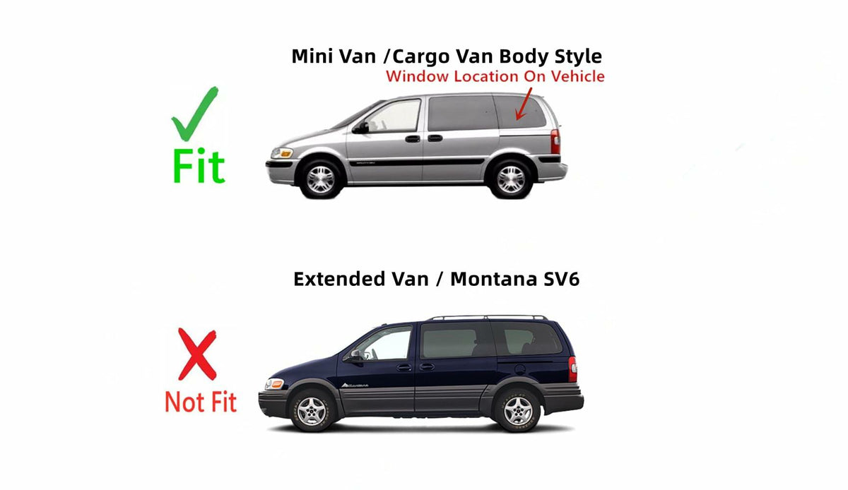 Driver Left Side Rear Quarter Window Quarter Glass Compatible with Chevrolet Venture 1998-2005/Pontiac Montana 1999-2005 Mini/Cargo Van Models