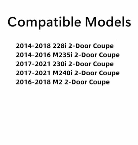 Rear Back Window Back Glass Compatible with BMW 228i 230i M235i M240i M2 2 Door Coupe 2014-2021 Models
