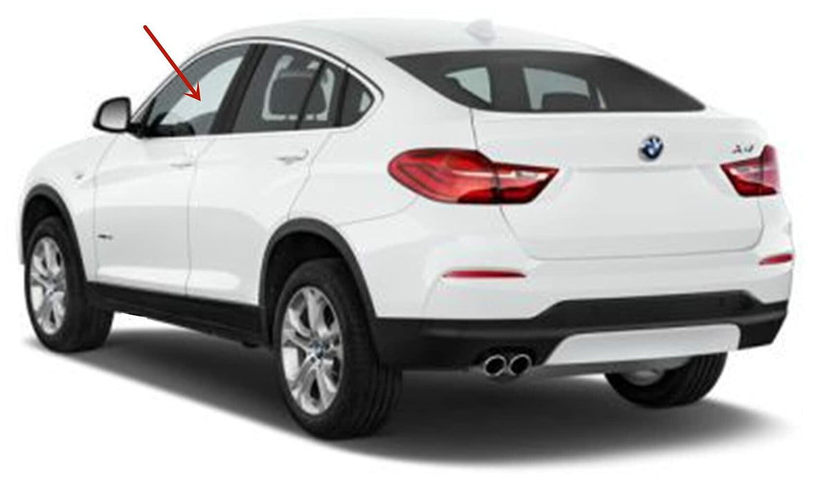 OEM Driver Leftt Side Front Door Window Door Glass Compatible with BMW X4 2015-2018 Models / X4 M40i 2016-2018 Models