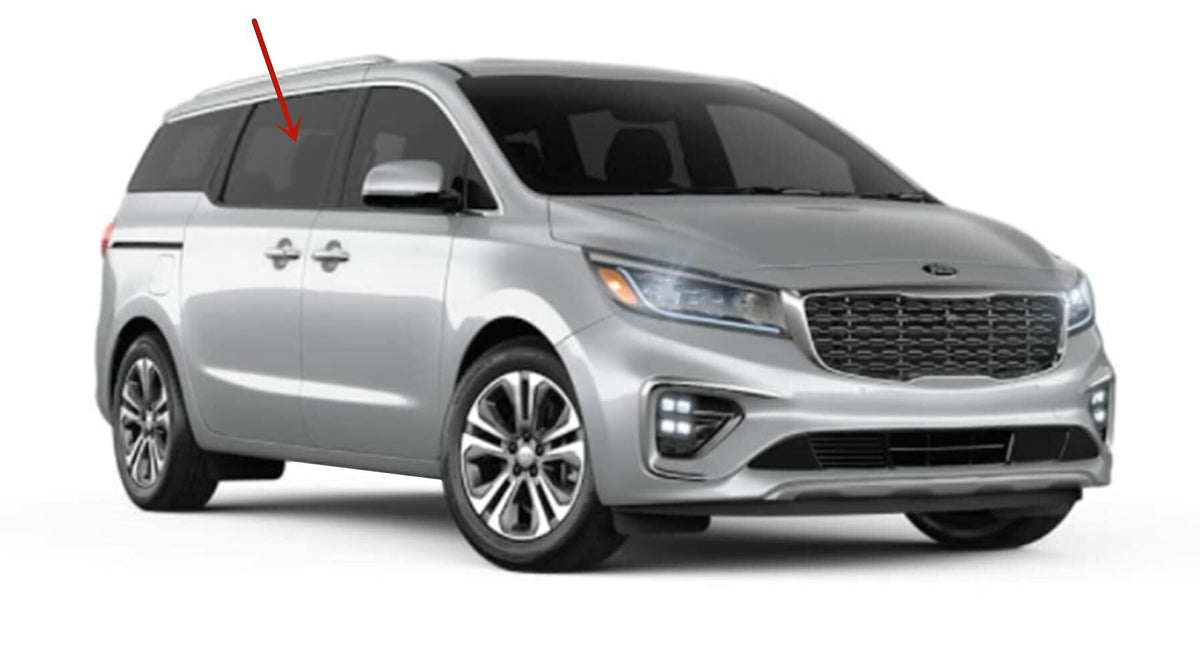 Passenger Right Side Rear Sliding Cargo Door Window Door Glass Compatible with Kia Sedona 2015-2021 Models