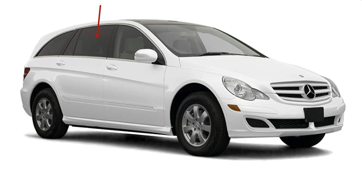 Passenger Right Side Rear Door Window Door Glass Compatible with Mercedes Benz R320 R350 R500 R63AMG 2006-2012 Models