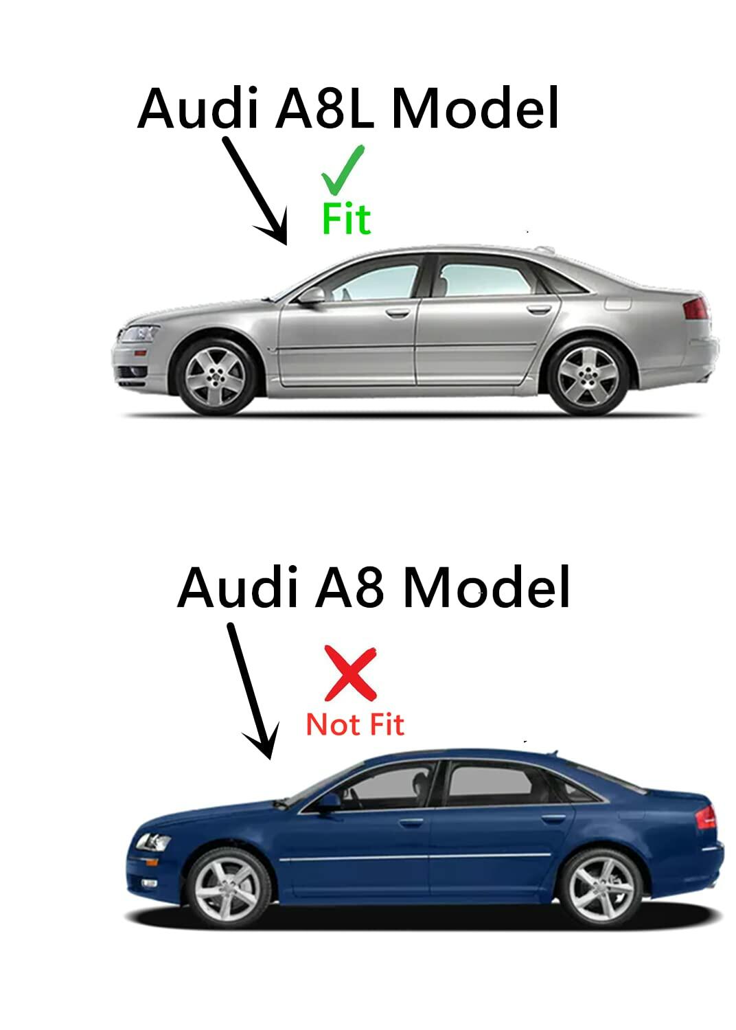 Laminated Driver Left Side Rear Door Window Door Glass Compatible with Audi A8L 2004-2010 Models (Only For A8L Long Wheel Base)