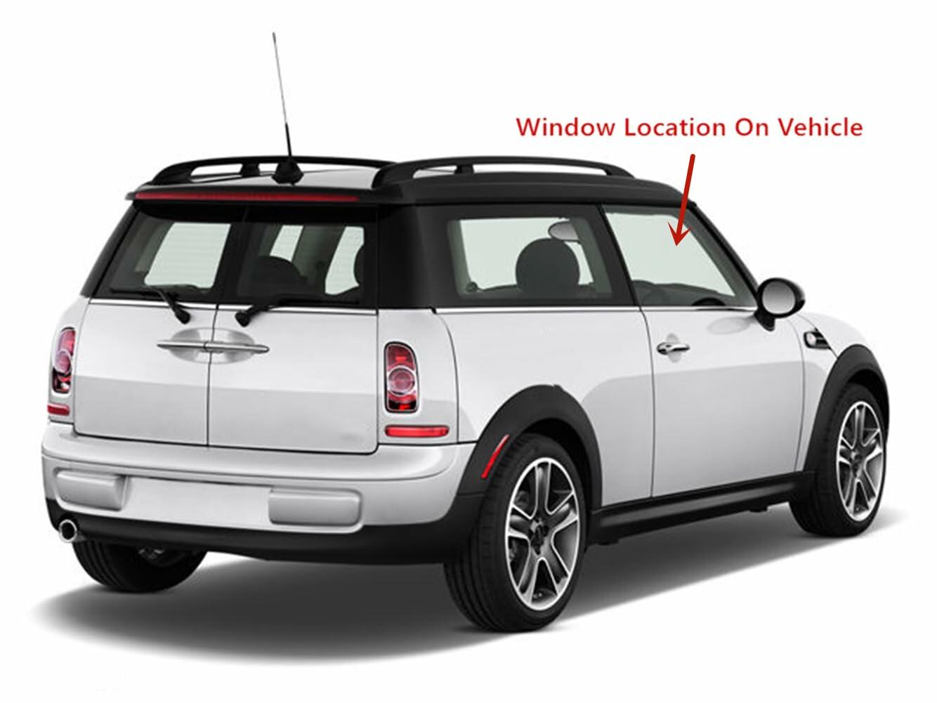 Passenger Right Side Door Window Door Glass Compatible with Mini Cooper Clubman 2 Door Hatchback 2008-2014 Models