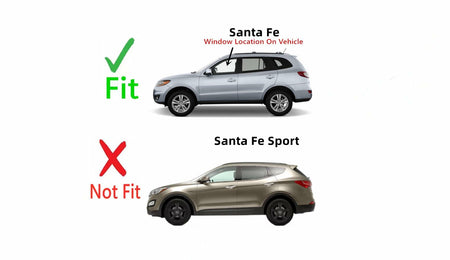 Driver Left Side Front Door Window Door Glass Compatible with Hyundai Santa Fe 2007-2012 Models