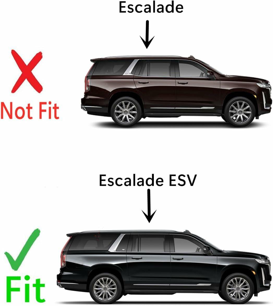OE Tempered Passenger Right Side Rear Door Window Door Glass Compatible with Escalade ESV 2021-2026 Models ( Not For Escalade )