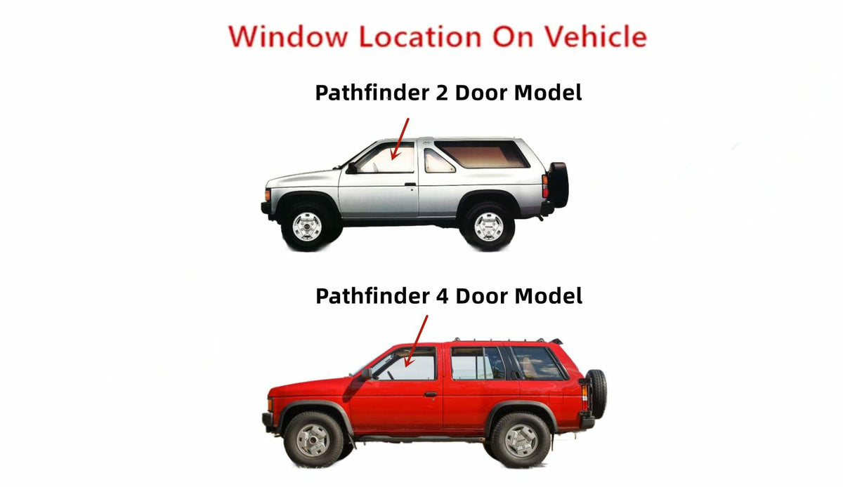 Driver Left Side Front Door Window Door Glass Compatible with Nissan Pathfinder 1987-1995 Models/Nissan 850 Pickup 1986-1997 Models