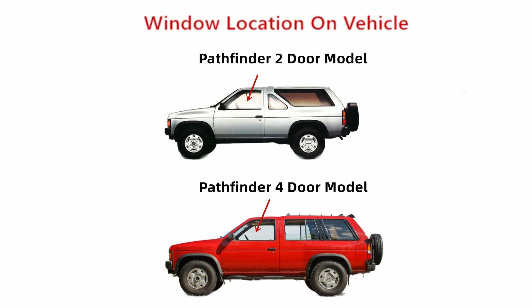 Driver Left Side Front Door Window Door Glass Compatible with Nissan Pathfinder 1987-1995 Models/Nissan 850 Pickup 1986-1997 Models