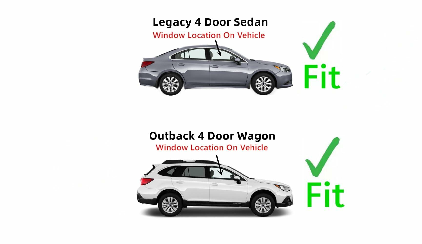 Passenger Right Side Front Door Window Door Glass Compatible with Subaru Legacy / Outback 2015-2019 Models