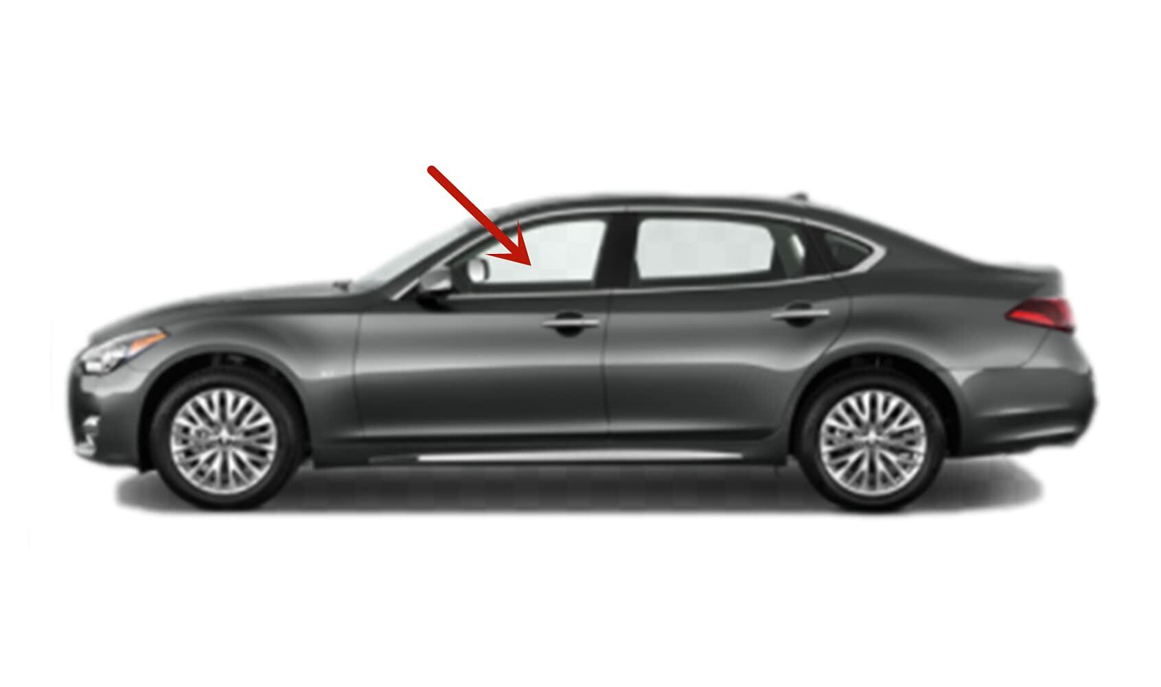 Driver Left Side Front Door Window Door Glass Compatible with Infiniti M35h / M37 / M56 / Q70 / Q70L 2011-2019 Models