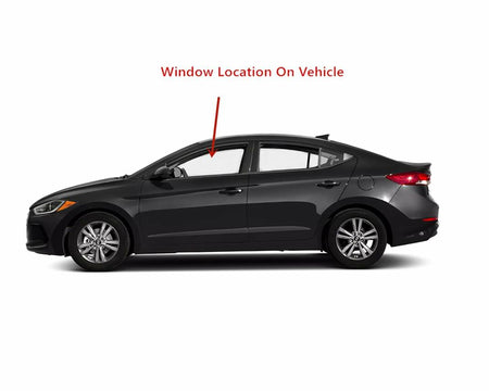 Driver Left Side Front Door Window Door Glass Compatible with Hyundai Elantra 4 Door Sedan 2017-2020 Models