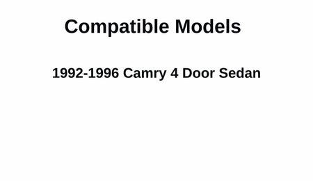 Passenger Right Side Rear Vent Window Vent Glass Compatible with Toyota Camry 4 Door Sedan 1992-1996 Models