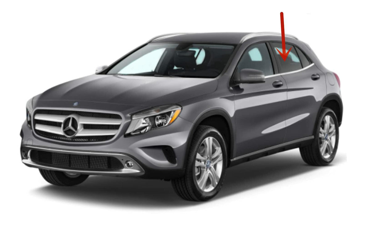 Driver Left Side Rear Door Window Door Glass Compatible with Mercedes Benz GLA250 / GLA45 AMG 2015-2020 Models