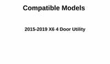 Passenger Right Side Rear Door Window Door Glass Compatible with BMW X6 2015-2019 Models