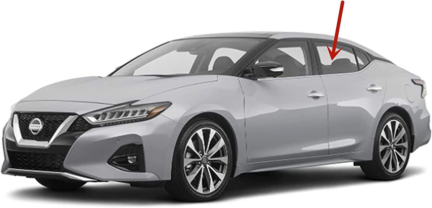 Driver Left Side Rear Door Window Door Glass Compatible with Nissan Maxima 2016-2018 Model