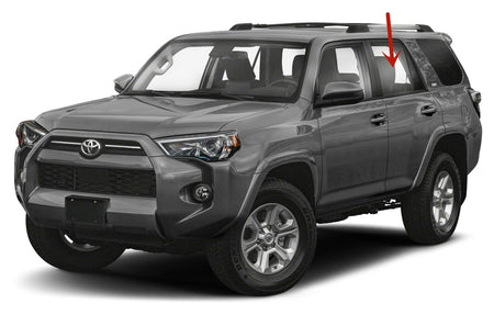 Driver Left Side Rear Door Window Door Glass Compatible with Toyota 4Runner 2010-2024 Models