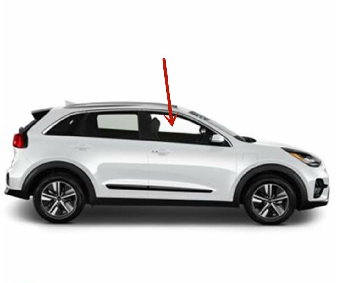 Passenger Right Side Front Door Window Door Glass Compatible with Kia Niro Hybrid 2017-2022 Models